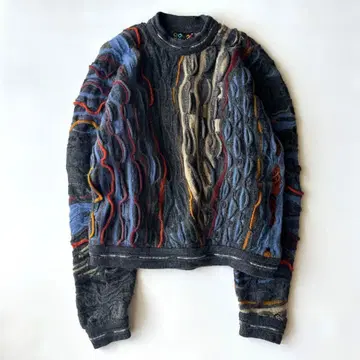 COOGI 쿠지 3D 니트 입체 편직 멀티 컬러 울 니트