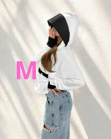 rady 바이컬러 UV컷 후드티 화이트 M 사이즈