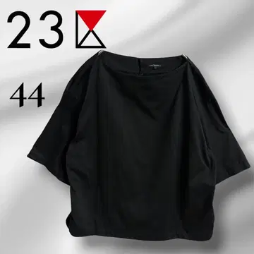 23구 온워드 카시야마 블랙 코튼 반팔 블라우스 사이즈 44