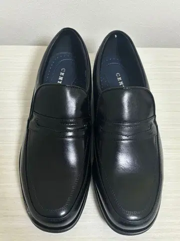 남성용 비즈니스 슈즈 블랙 25.0cm