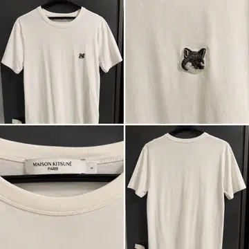 메종 키츠네 폭스 헤드 티셔츠 화이트 S