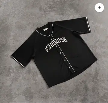 VANQUISH Black Oversized Baseball Jersey