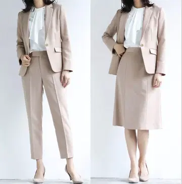 택 포함! 미사용 셋업 수트 베이지