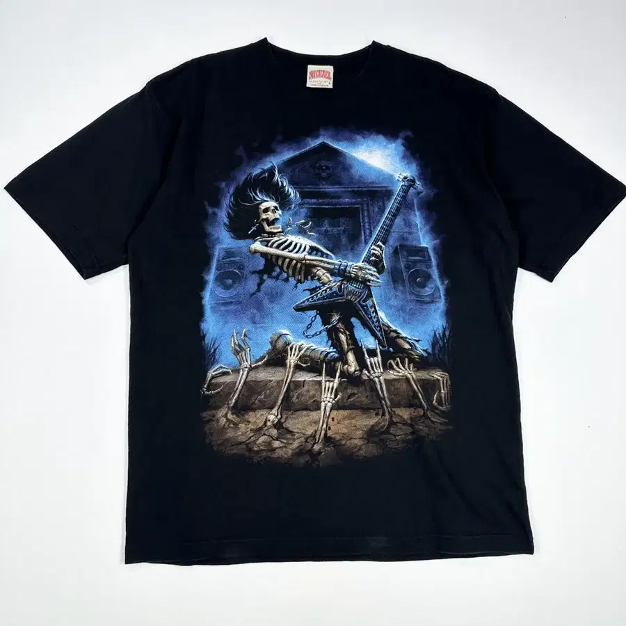 (XL) Michael 빈티지 스컬 그래픽 반팔티 블랙
