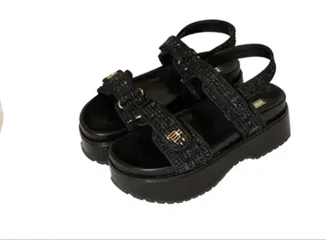 미사용 Herlipto Trois Tweed PlatformSandals