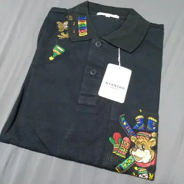 새상품 N.CENTRO SPORTS 피케 셔츠 블랙
