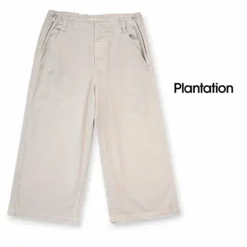 Plantation 플랜테이션 린넨 혼방 스트레이트 크롭 팬츠