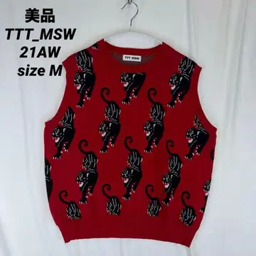 새상품급 TTT_MSW 21AW Panther Knit Vest