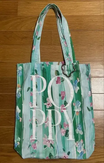 poppy 아사기니요 꽃무늬 토트백
