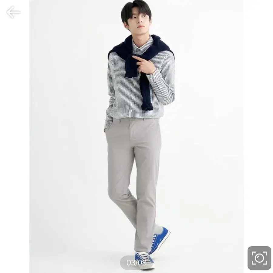 빈폴 23fw 남성 스트라이프 긴팔 셔츠 105