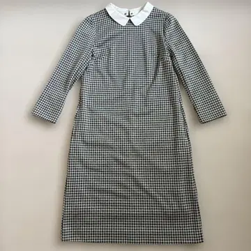 새상품급 매킨토시 철학 하운드투스 화이트 카라 원피스 36