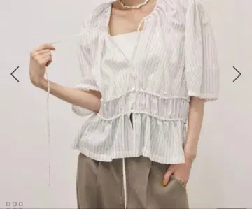 1.6만*Adam et Rope' 허리 개더 리본 블라우스 2026SS