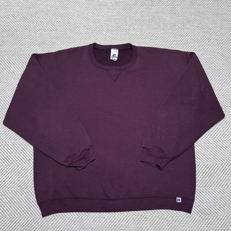 (XL) 00s 빈티지 러셀 애슬레틱 와인/브라운 맨투맨