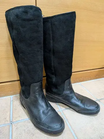 3 BALLY 롱 부츠 스웨이드 가죽 천연 가죽 24cm 37