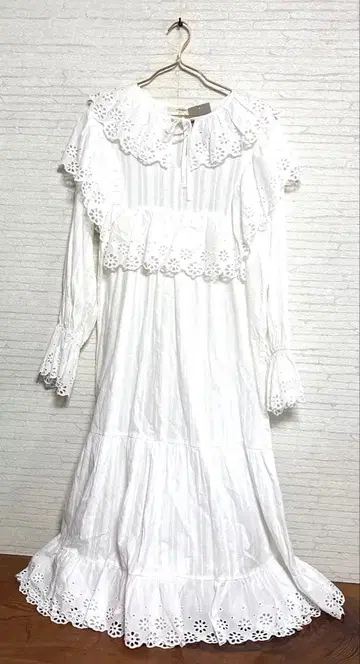 택 포함 새상품 Allez by w closet 코튼 레이스 롱 원피스