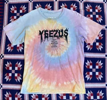 YEEZUS TOUR 카니예 웨스트 타이다이 패턴 T셔츠