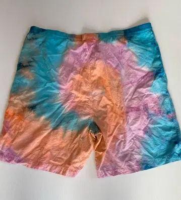 90s 타이다이 패턴 코튼 숏팬츠 L 사이즈