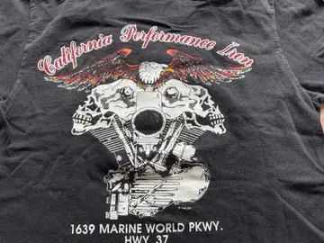 빈티지 바이커 T 빵 너클 셔블 아웃 로 바이커 초퍼 70's