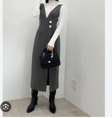 SNIDEL I라인 점프수트 0사이즈 GRY