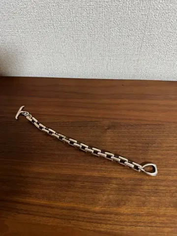실버 체인 팔찌 T바