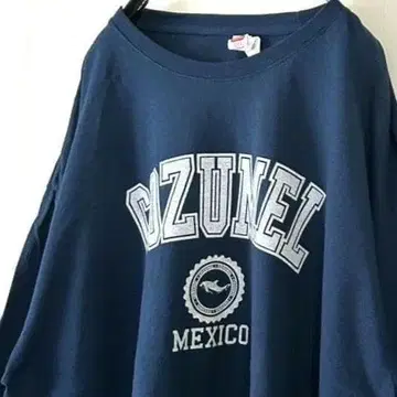 컴포트 COZUMEL 멕시코 T셔츠 네이비 네이비 컬러 구제 의류