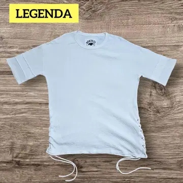 LEGENDA 레이스업 와플 T셔츠 화이트