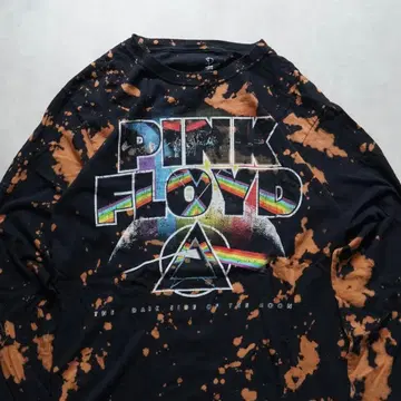PINK FLOYD 블리치 가공 긴팔 밴딩 T셔츠 S
