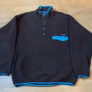 L 브라운 터콰이즈 patagonia 스냅t 신틸라 플리스
