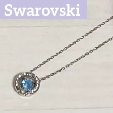 [새상품급] Swarovski 스와로브스키 목걸이 큐빅 블루