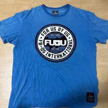 FUBU 티셔츠 블루 구제 의류 90s 빈티지