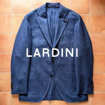 [ 최근 모델 ] LARDINI 자켓 두꺼운 원단 홉색 네이비 블루 46