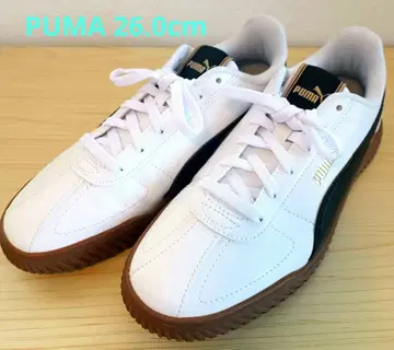 PUMA 스니커즈 화이트 블랙 고무 밑창