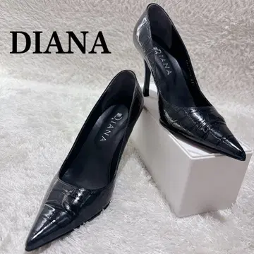 DIANA 다이애나 악어 엠보싱 펌프스 스틸레토 블랙 23.5cm