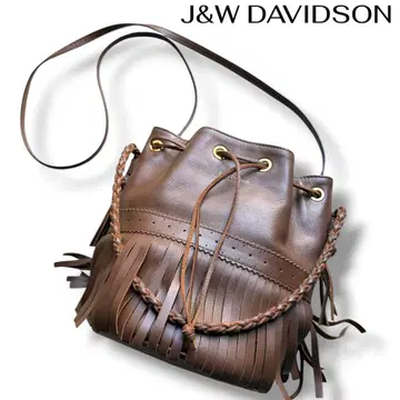 새상품급 J&M DAVIDSON 프린지 카니발 브라운 백