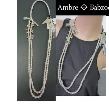 새상품 처분 Ambre Babzoe 다이아 스톤 조젯 목걸이