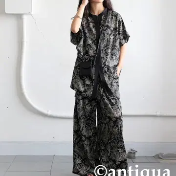 antiqua 올 패턴 셔츠 블라우스 셋업