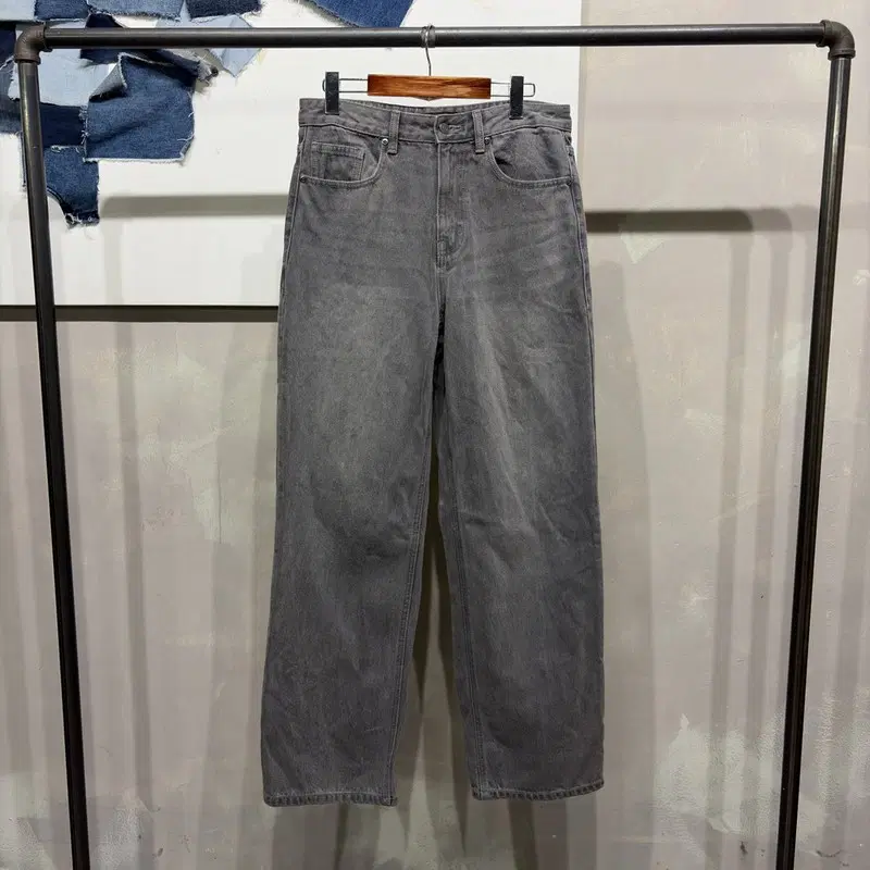 (29인치) 무신사스탠다드 스트릿 흑청바지 블랙진