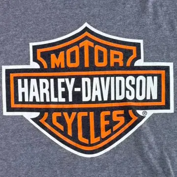 Harley-Davidson 로고 프린트 티셔츠 백 프린트