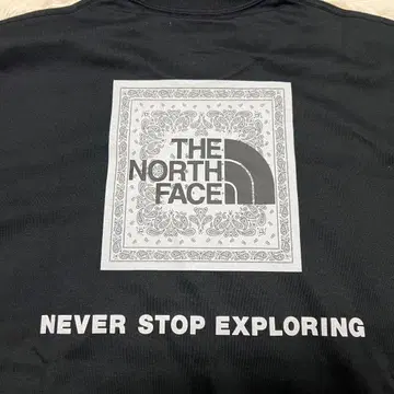 THE NORTH FACE 페이즐리 무늬 백 프린트 티셔츠