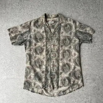 60s HughJ.Lowe&Sons 페이즐리 반팔 오픈 카라 셔츠 USA 제조