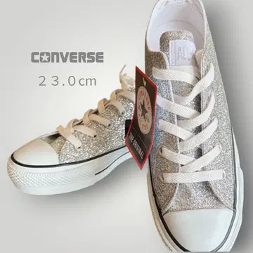 새상품 컨버스 올스타 글리터 실버 23cm 로우컷