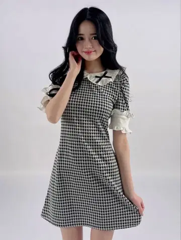 JILTU pepit 프릴 리본 드레스 원피스