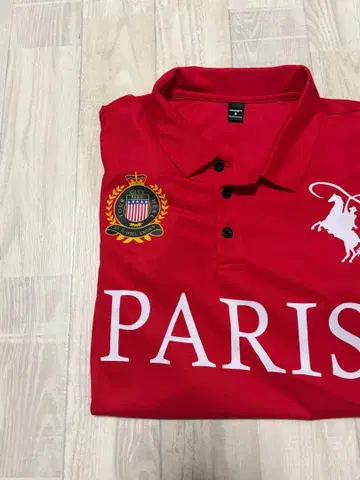 PARIS 피케 셔츠 레드 남성용 M 사이즈