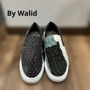 By Walid 패치워크 자수 슬립온 남성용
