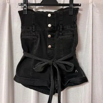 andmary Highwaist ribbon pants black M