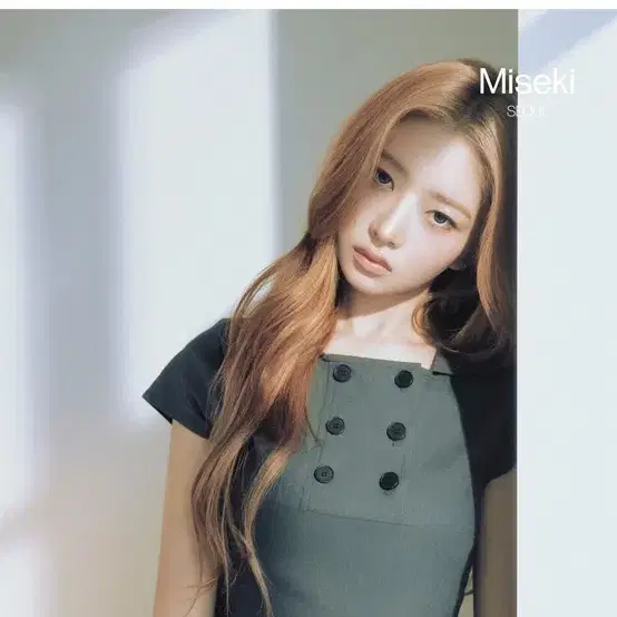 미세키서울 Double button shirts top CHA