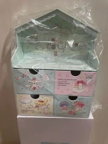 레어 산리오 장식장 포함 체스트 엔젤 집 모양 장식장 집