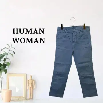 zG1737 [ M ] HUMAN WOMAN 캐주얼 팬츠 스트레이트 코튼