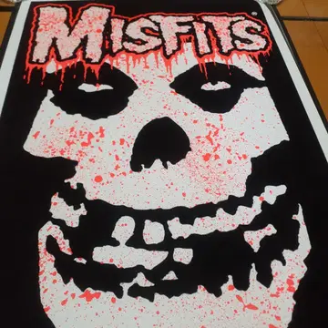 레어 MISFITS 스플래터 블랙 라이트 포스터 크림슨 고스트