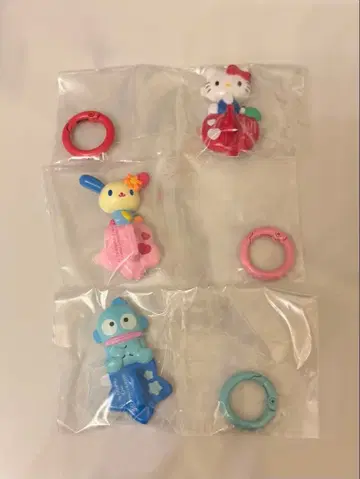 산리오 캐릭터즈 키링 행거 가챠 3개 세트